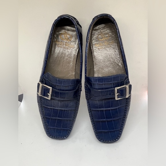 Aldo Brue Men's Navy Loafers size 40 - Picture 9 of 16